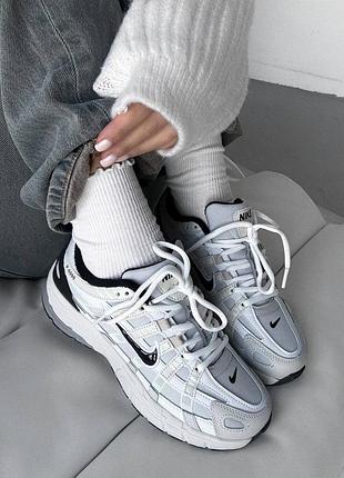 Nk p-6000 white beige black thermo (утепленные) кроссовки