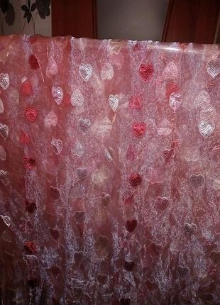 Тюль сердечки