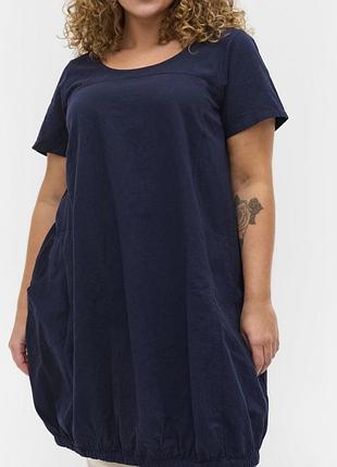 Стильное с карманами платье 👗 большого размера