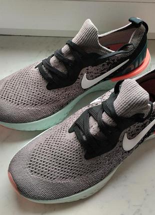 Кроссовки nike epic react flyknit gunsmoke geode 943311-010 оригинал размер 38.5