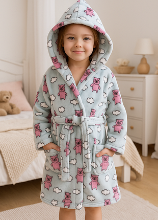 Теплий пухнастий халат р.4-5 років