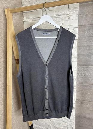 Чоловіча оригінальна трикотажна жилетка pierre cardin xl