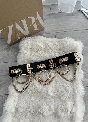 Шкіряний ремінь портупея готичний аксесуар рок панк в байкерському стилі