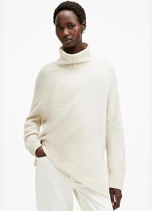 Шикарний вовняний брендовий светр з високим горлом з вовною яка