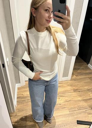 Новий молочний джемпер светр boohoo, м