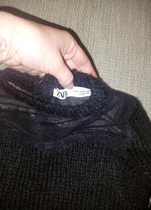 В'язаний кроп-світер zara 3