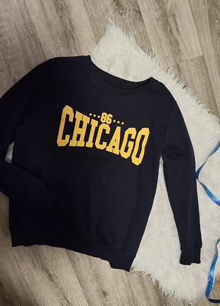 Теплый женский свитшот размер m/l оверсайз