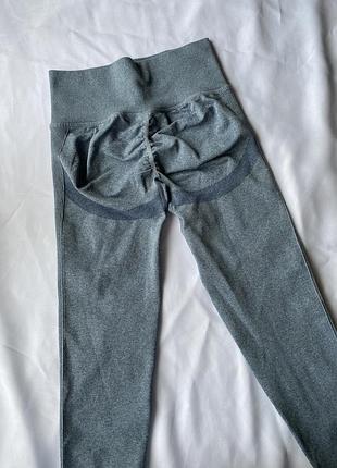 Лосіни з пуш-ап, легінси ефект пушап, голубі