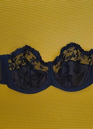 🔥85 dd🔥 невероятно шикарный черный прозрачный бюстгальтер балконет