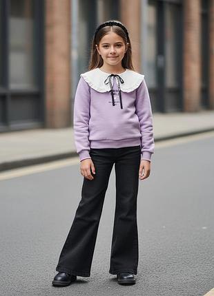 Свитшот с съемным воротничком