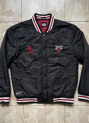 Куртка бомбер nba chicago bulls lavine 8 padded bomber jacket black red white m