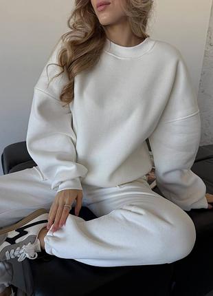 Жіночий костюм піньє на флісі світшот штани женский спортивный костюм на флисе