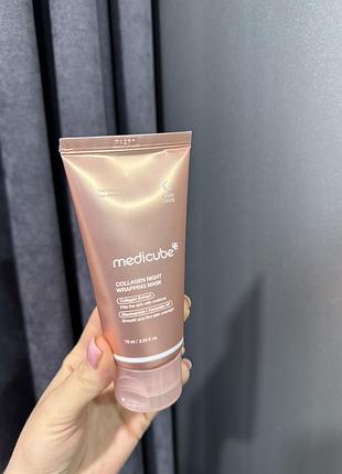 Колагенова нічна маска-плівка для обличчя medicube collagen night wrapping mask,