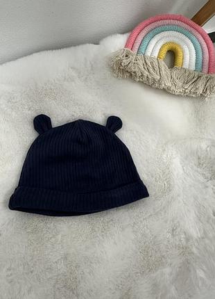 Классная шапочка с ушками george, шапка в рубчик, котоноыая шапочка, шапка, шапка мишка