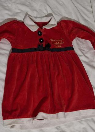 Платье санты, двухрежное платье