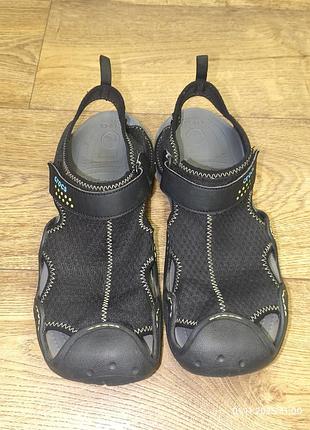 Мужские сандалии crocs jibbitz swiftwater sandal размер 45-46 (m11) 29 см черный с серым