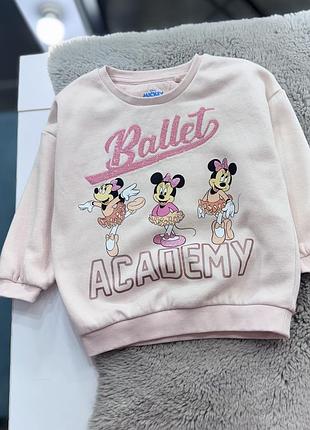 Світшот мінні маус на флісі для дівчинки 2-3 роки