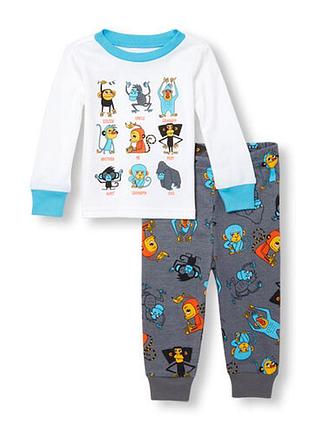 Childrens рlace бавовняна піжама monky