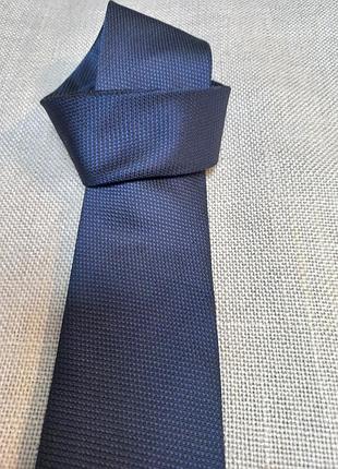 Краватка шовкова темно-синя