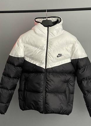 Зимова куртка пуховик nike storm-fit white black
