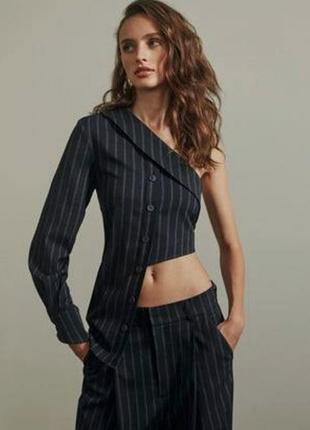 Стильна асиметрична сорочка, жакет