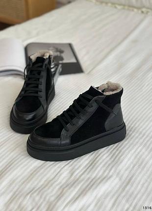 Черевики жіночі зимові замшеві