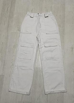 Джинсы карго, штаны карго светлые женские s