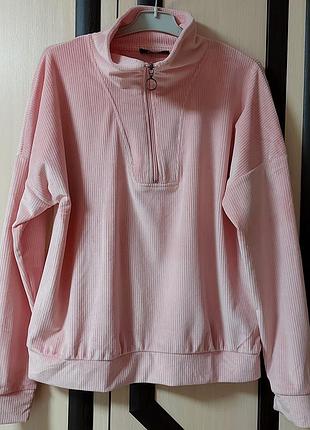 Велюрова кофтинка в рубчик