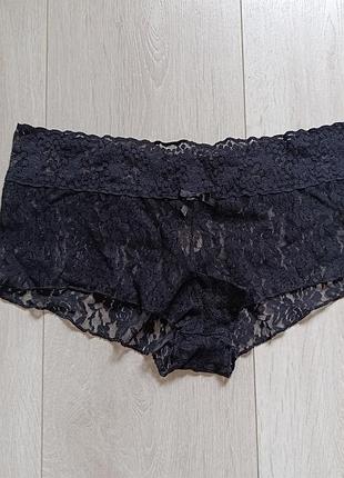 Черные ажурные трусики кружевные трусы вьющиеся no secret m м 10 38 46
