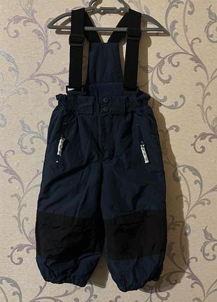 Напівкомбінезон зимовий для хлопчика 92 р темно-синій