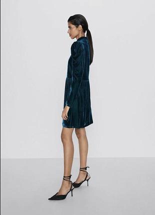 Платье zara, бархатное платье zara