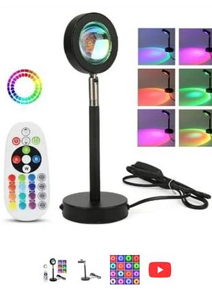 Лампа led для селфі ефект заходу сонця rgb