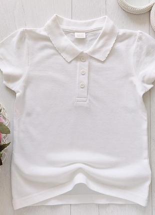 Новое белое поло девочке артикул: 24679 бренд: next (некст)