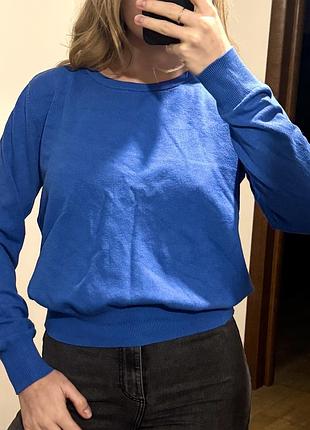 Жіноча синя кофточка h&m. жіноча кофта з довгим рукавом