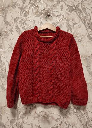 Яскравий теплий светр hand made