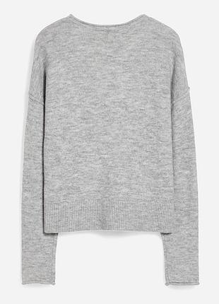 Жіночий теплий сірий мʼякий светр з кнопками вільного крою