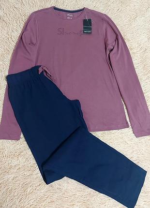 Піжама або костюм для дому (штани фланель), розмір 4-6 (євро 32-34)