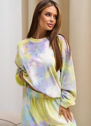 Пижама велюровая с принтом тай дай
артикул: 1530.8