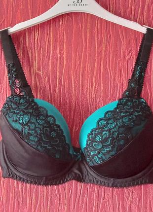 Бюст 75е черный бирюза