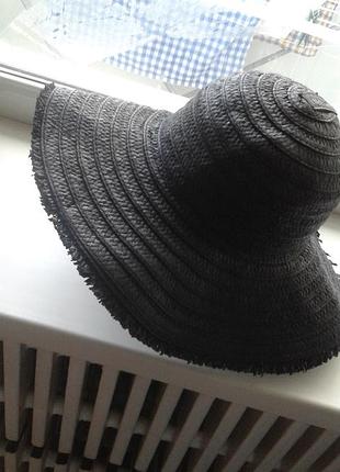 Черная соломенная шляпа с широкими полями originals