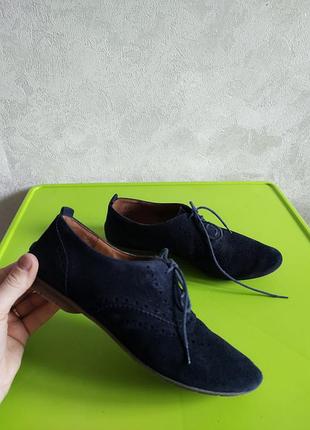 Кожаные замшевые женские туфли лоферы Оксфорды броги туфли 38.5/5.5 размера от австрийского бренда paul green