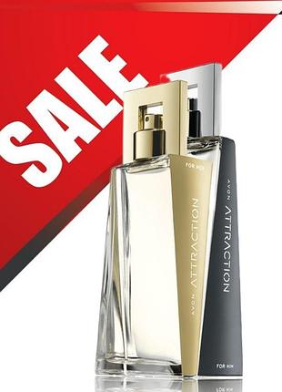 Мужская/женская вода avon attraction для него / для нее 30мл,75 мл,100мл