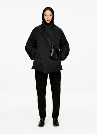 Пуховая куртка с шарфом arket 1304460001