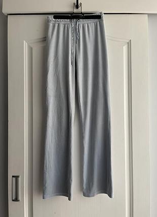 Светлые велюровые брюки штаны домашние спортивки