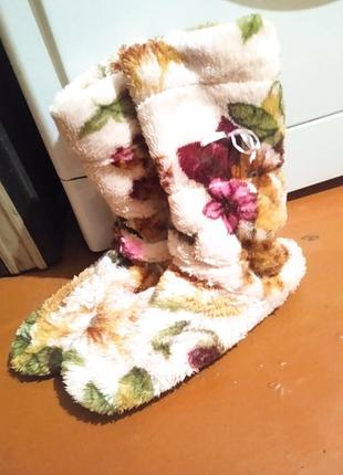 Капці-соботи, капці-шкарпетки,плюшеві, халявки домашні