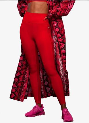 Лосины красные леггинсы adidas ivy park с прозрачными вставками