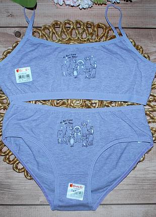 Підлітковий комплект топ трусики 14-15 донелла donella собачки