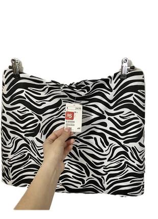 Новая мини юбка в принт зебры y2k