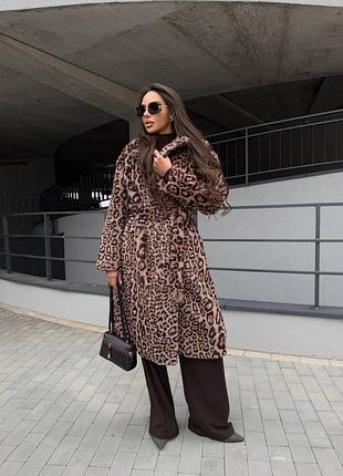 Леопардова шуба лео леопардова шубка лео леопардова шуба мутон мутоновп шуба еко хутро