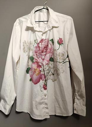 Рубашка с цветочным принтом